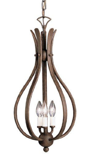 2531TZ Dover 3LT Foyer Pendant, Tannery Bronze Finish