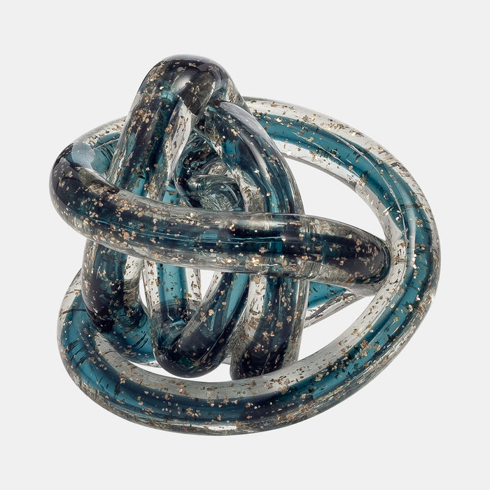 4" Blue Glass Knot - Adams Furniture