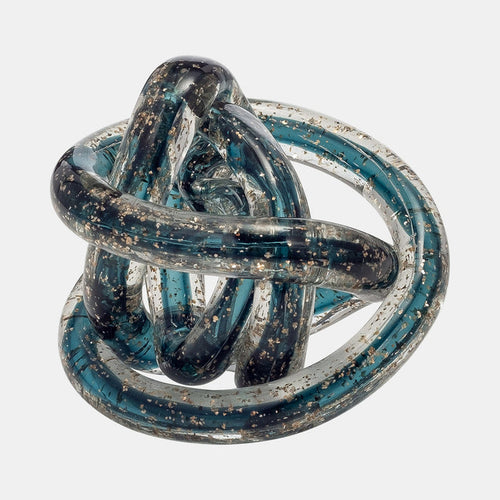 4" Blue Glass Knot - Adams Furniture