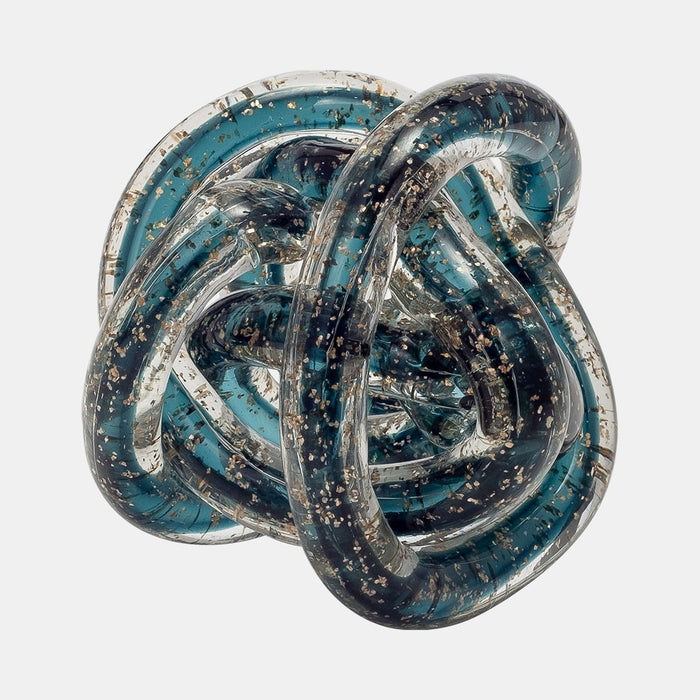 4" Blue Glass Knot - Adams Furniture