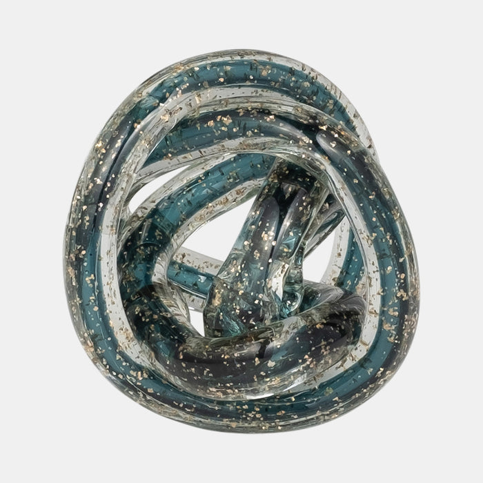 4" Blue Glass Knot - Adams Furniture