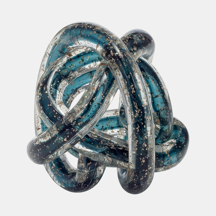 4" Blue Glass Knot - Adams Furniture