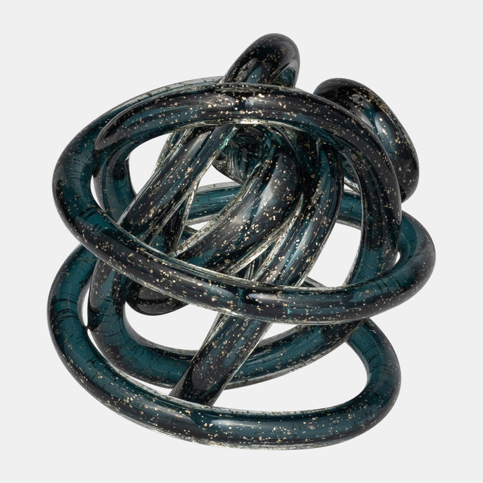 6" Blue Glass Knot - Adams Furniture