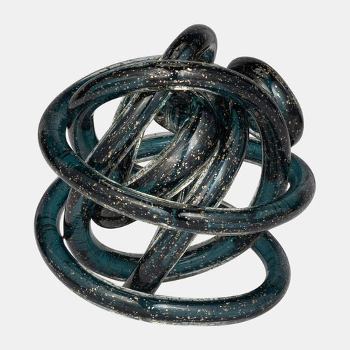 6" Blue Glass Knot - Adams Furniture