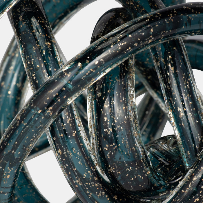 6" Blue Glass Knot - Adams Furniture