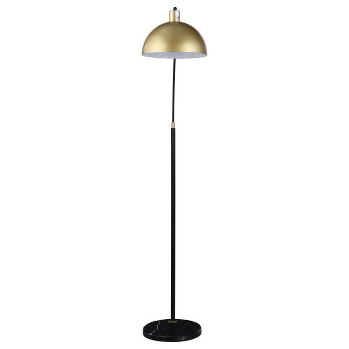 74-inch Arched Dome Shade Metal Floor Lamp Black - Adams Furniture
