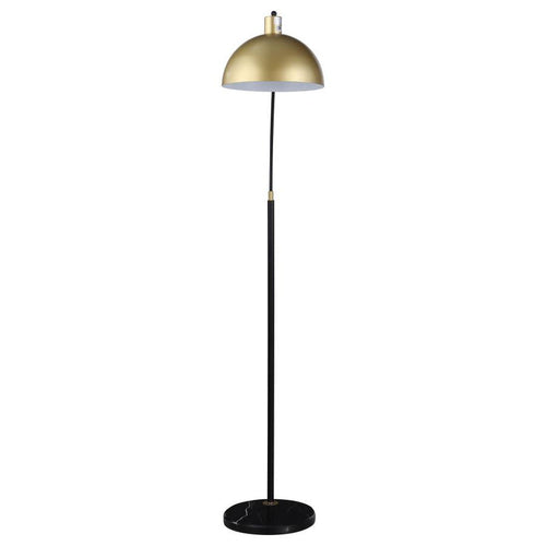 74-inch Arched Dome Shade Metal Floor Lamp Black - Adams Furniture