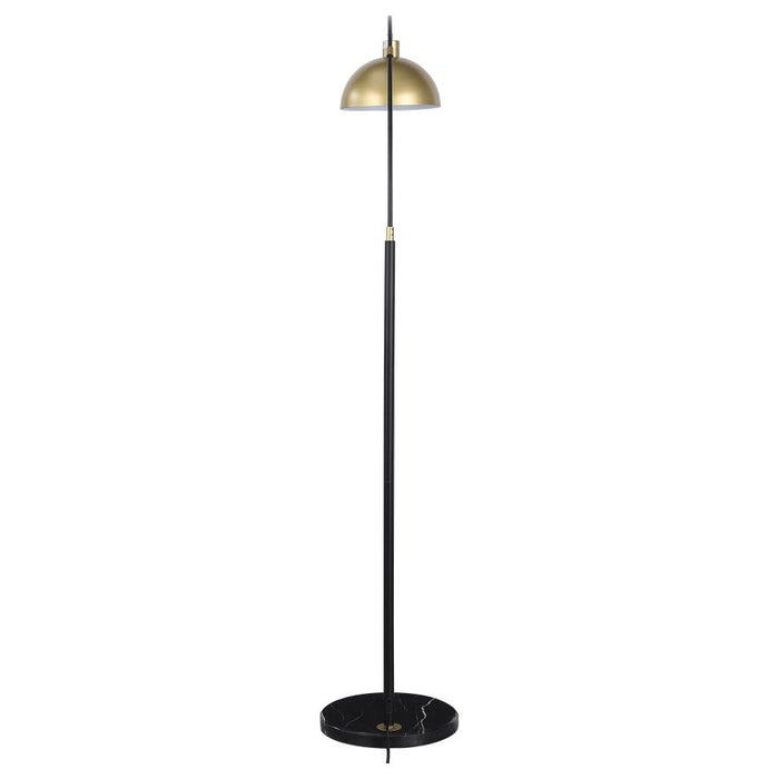 74-inch Arched Dome Shade Metal Floor Lamp Black - Adams Furniture