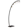 78-inch Spherical 5-light Arc Metal Floor Lamp Black - Adams Furniture