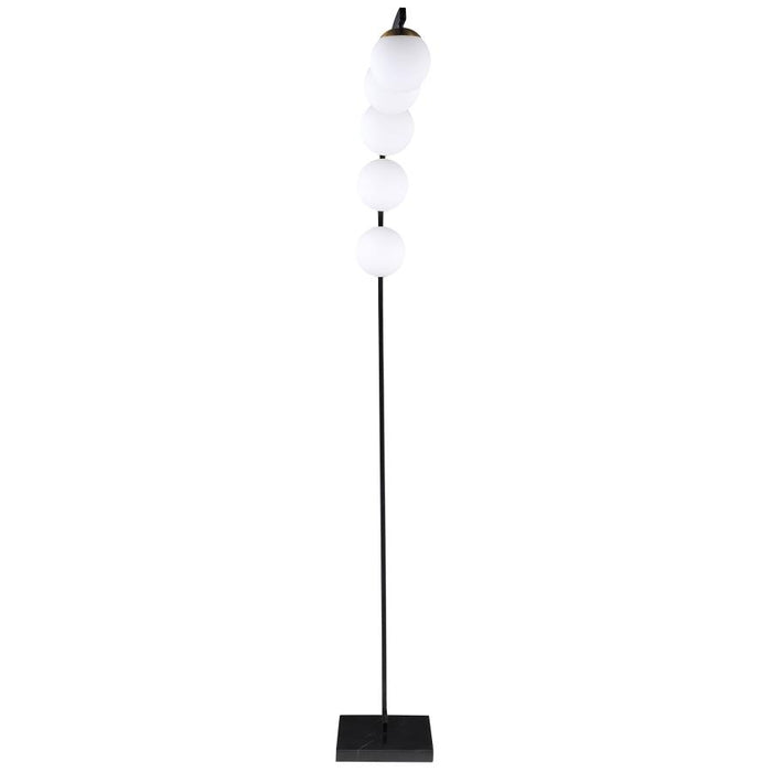 78-inch Spherical 5-light Arc Metal Floor Lamp Black - Adams Furniture