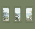 A Room With A View - Custom Sized Wallpaper Mural (per m2) - Green