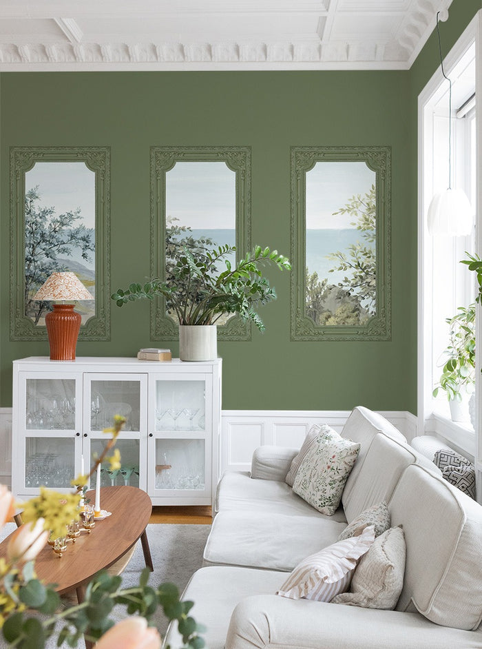 A Room With A View - Custom Sized Wallpaper Mural (per m2) - Green