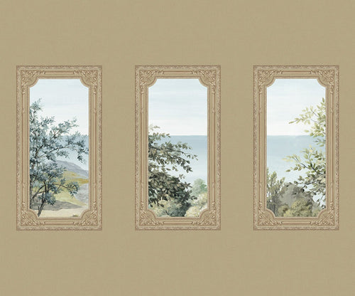 A Room With A View - Custom Sized Wallpaper Mural (per m2) - Sandstone