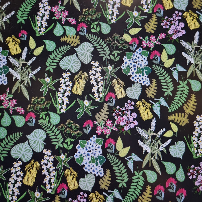 Abel Tasman - Black - Custom Sized Wallpaper Mural (per m2)