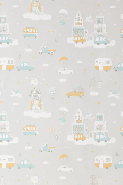 Above the Clouds Wallpaper - Soft Grey