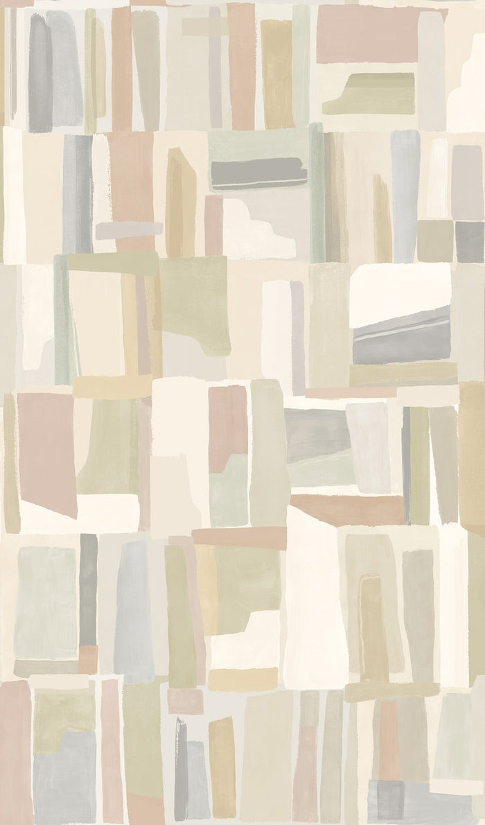 Abstract Cubes Wallpaper - Avocado Mist