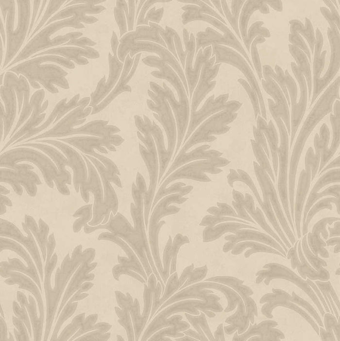 Acanthus Textured Wallpaper - Beige