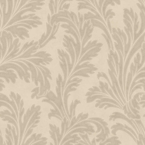 Acanthus Textured Wallpaper - Beige