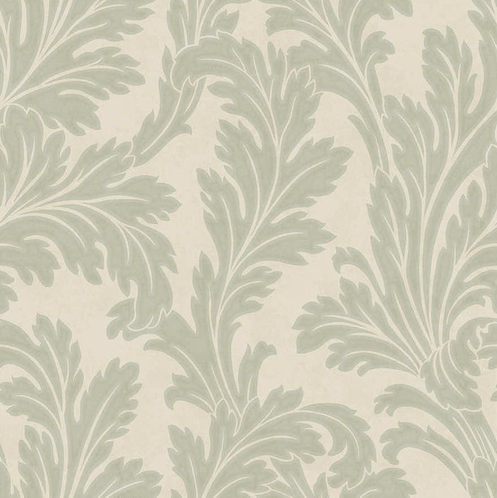 Acanthus Textured Wallpaper - Sage/Cream