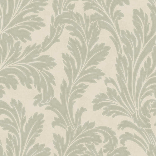 Acanthus Textured Wallpaper - Sage/Cream
