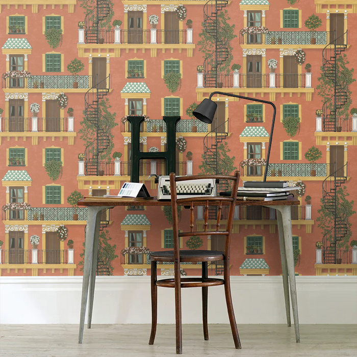 Alfaro Wallpaper - Cole & Son - Terracotta