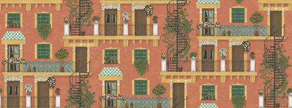 Alfaro Wallpaper - Cole & Son - Terracotta