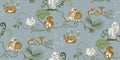 Alice - Custom Sized Wallpaper Mural (per m2) - Blue