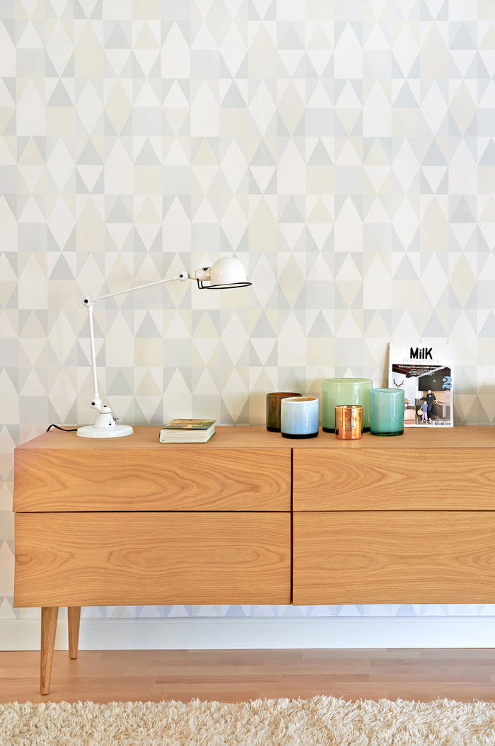 Alice Geometric Wallpaper - Grey