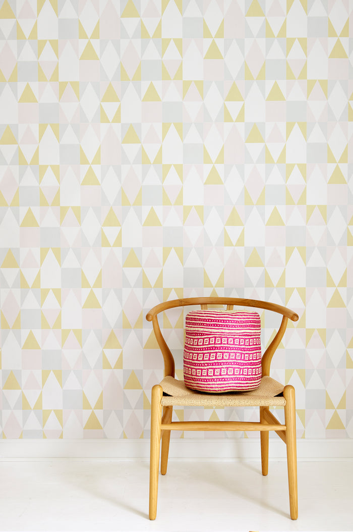 Alice Geometric Wallpaper - Pink/Yellow