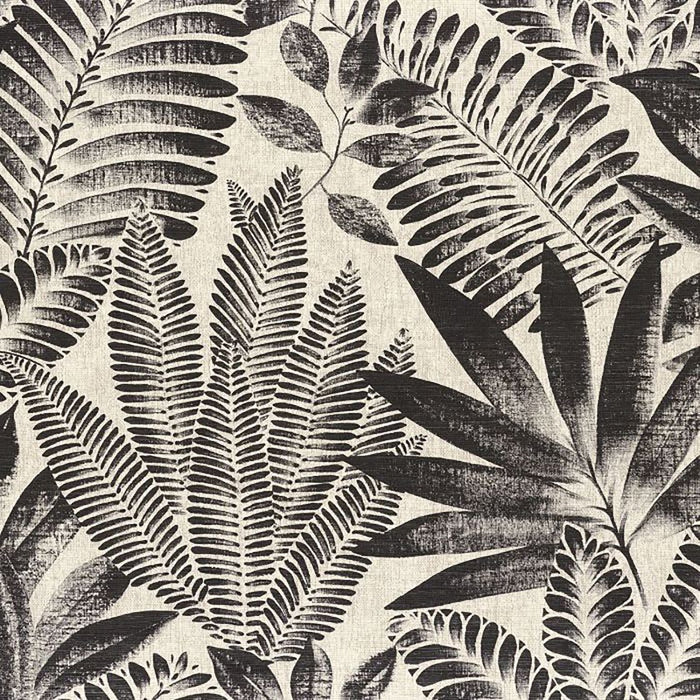 Aloes Karabane Wallpaper (Indent) - Black