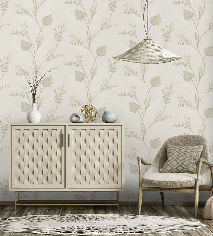 Amarante - Textured Wallpaper - Cream