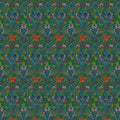 Amazon Jungle Wallpaper - Navy