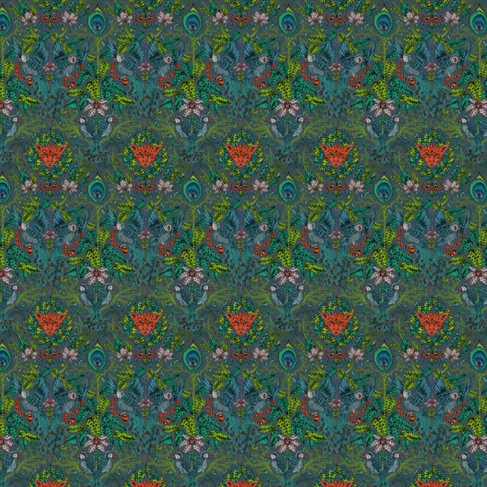 Amazon Jungle Wallpaper - Navy