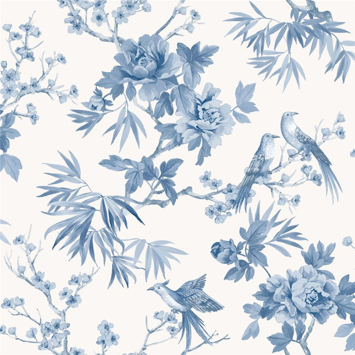 Amelie Chinoiseries Wallpaper - Blue and White