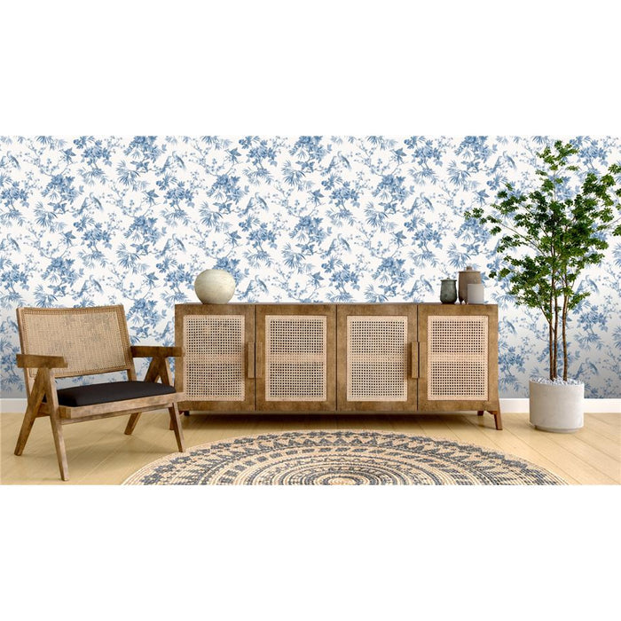 Amelie Chinoiseries Wallpaper - Blue and White