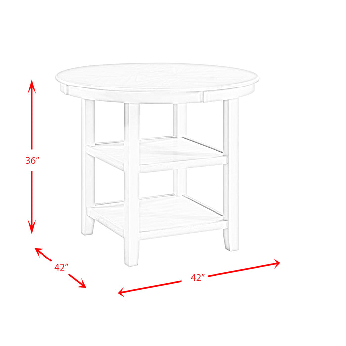 Amherst White Counter Height Dining Table - Adams Furniture