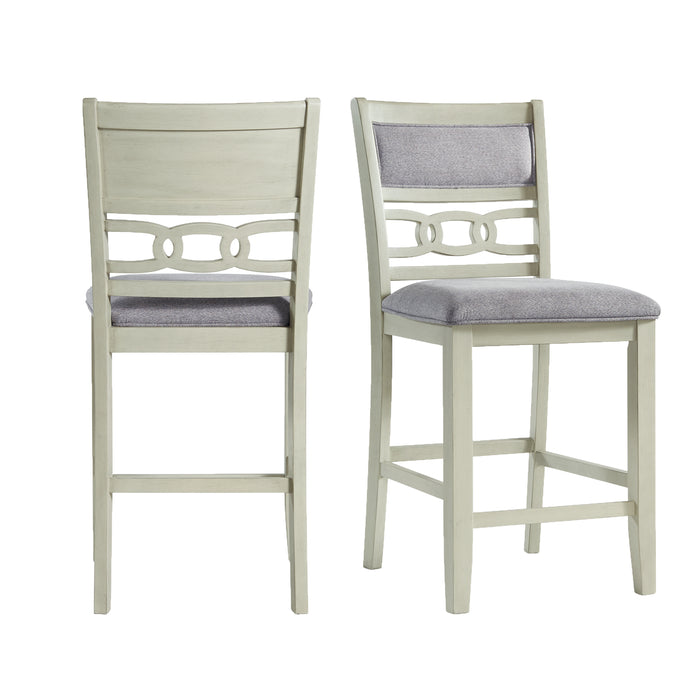 Amherst White Counter Stool (Set of 2) - Adams Furniture