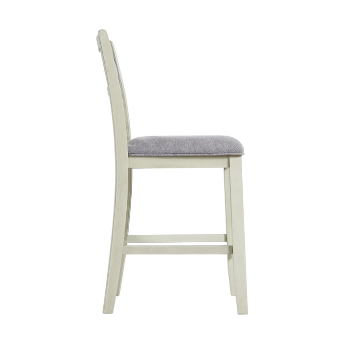 Amherst White Counter Stool (Set of 2) - Adams Furniture