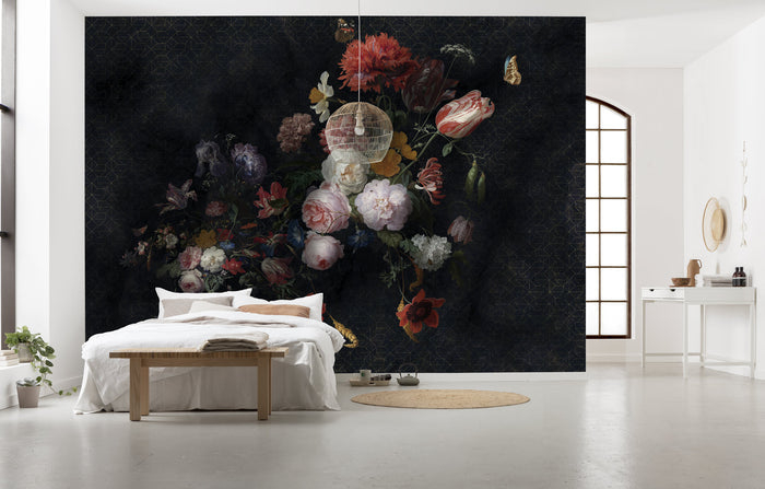 Amsterdam Flowers - Custom Sized Wallpaper Mural (per m2)