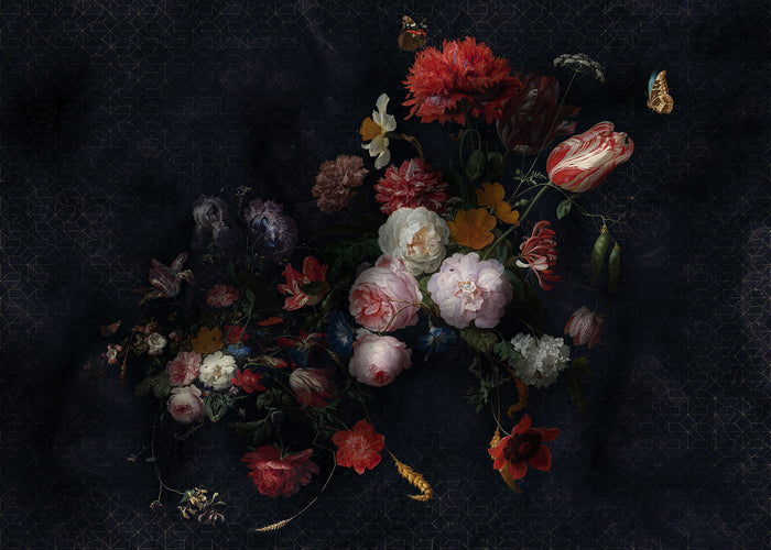 Amsterdam Flowers - Custom Sized Wallpaper Mural (per m2)