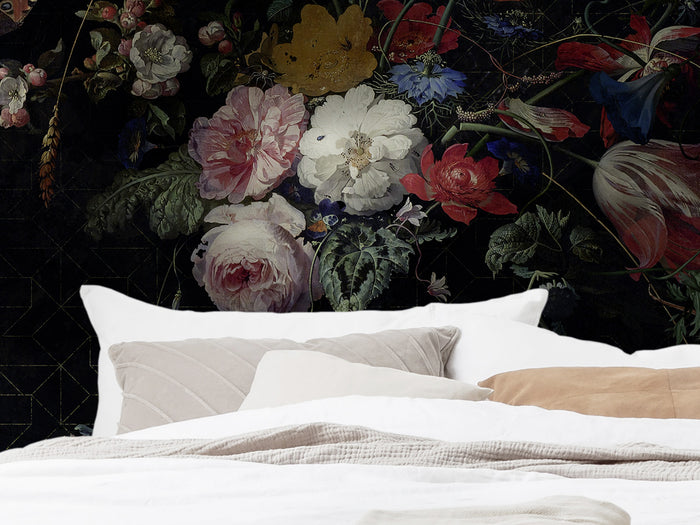 Amsterdam Flowers - Custom Sized Wallpaper Mural (per m2)