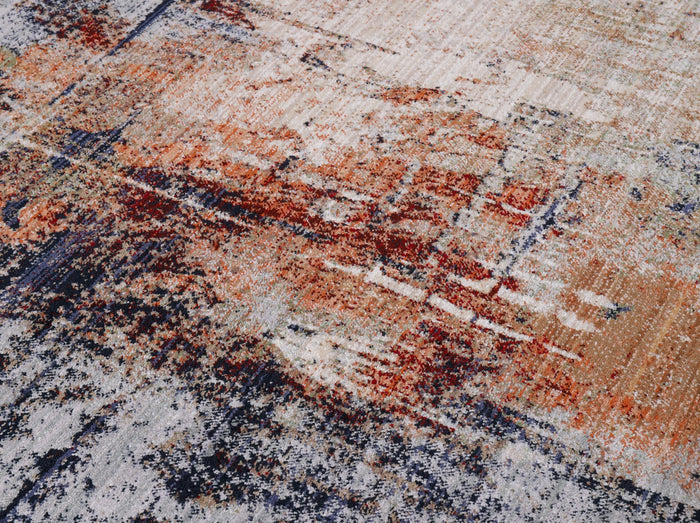 Ana 5x8 Red/Cream Area Rug - Adams Furniture