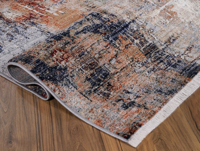 Ana 5x8 Red/Cream Area Rug - Adams Furniture