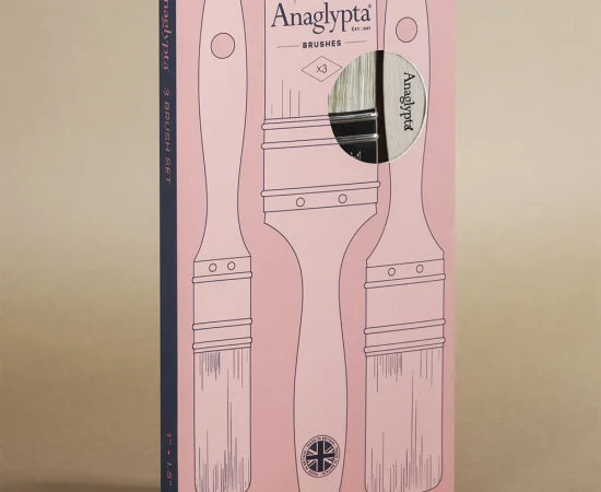 Anaglypta paint Brush - 3 PIECE BRUSH SET