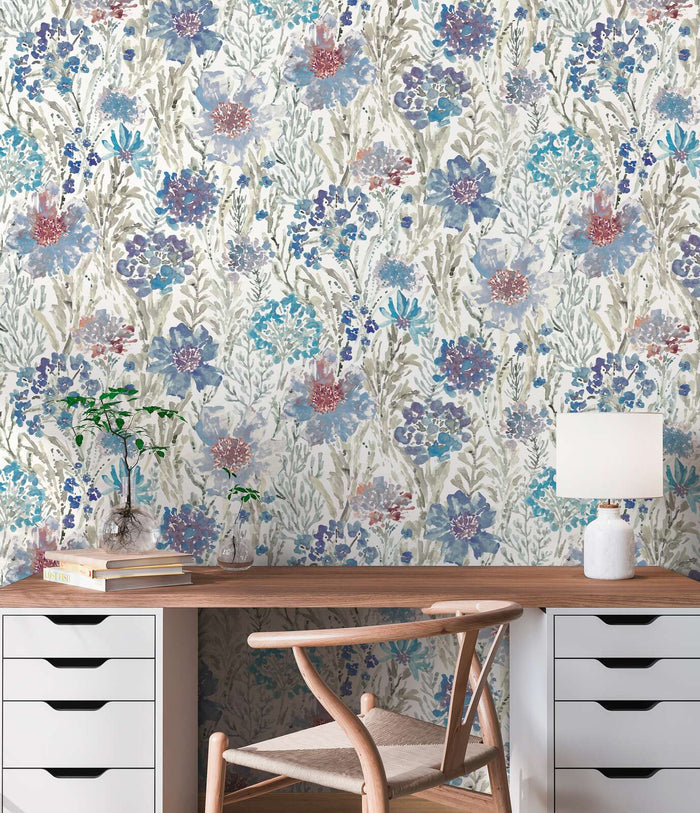 Aquarell Dreams Wallpaper - Blue