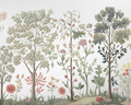 Arboretum Exotic Tropical Garden - Custom sized wallpaper mural (per/m2) - Silver