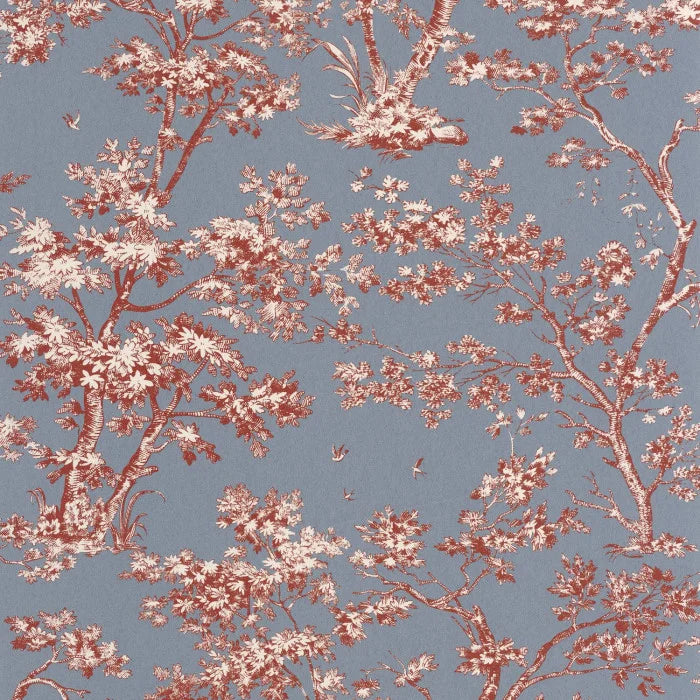 Arbre - Magical Forest Wallpaper - Blue Orange