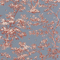 Arbre - Magical Forest Wallpaper - Blue Orange
