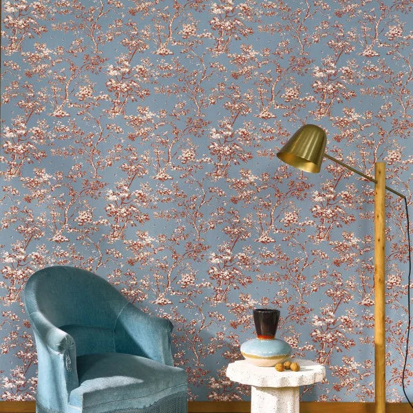 Arbre - Magical Forest Wallpaper - Blue Orange