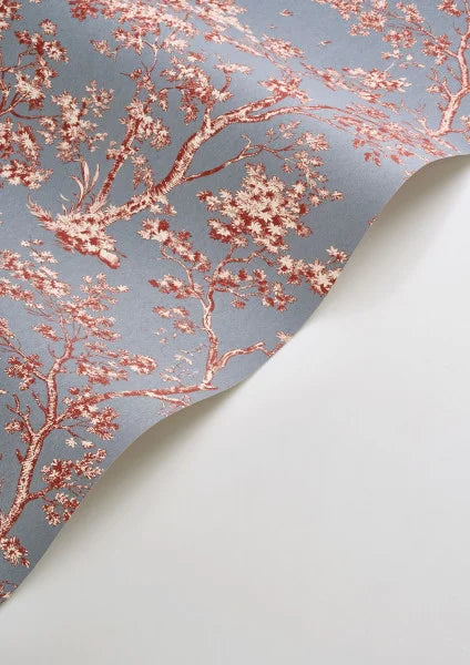 Arbre - Magical Forest Wallpaper - Blue Orange